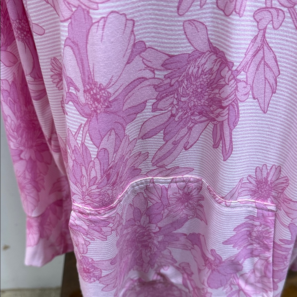 LuLaRoe Pink Floral Hoodie - Picture 4 of 7